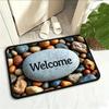 Colorful Simulation Pebble Welcome Entrance Doormat Foyer Bathroom Entrance Home Decoration Welcome Carpet Household Home Mat