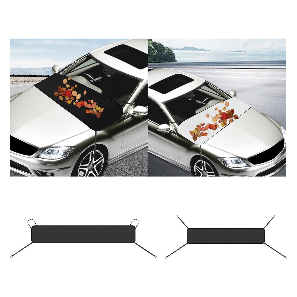 Car Front Windshield Rain Trough Cover for All Seasons Dust Frost Protector Block Fallen Leaves for Most Cars Sedan SUVs