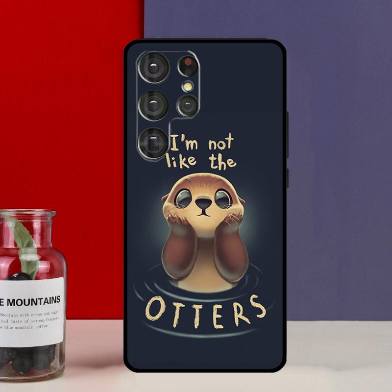 Cute cartoon otter Funda Case For Samsung Galaxy S25 Ultra S9 S10 S20 S22 Plus S21 FE S23 S24 Ultra Phone Cover