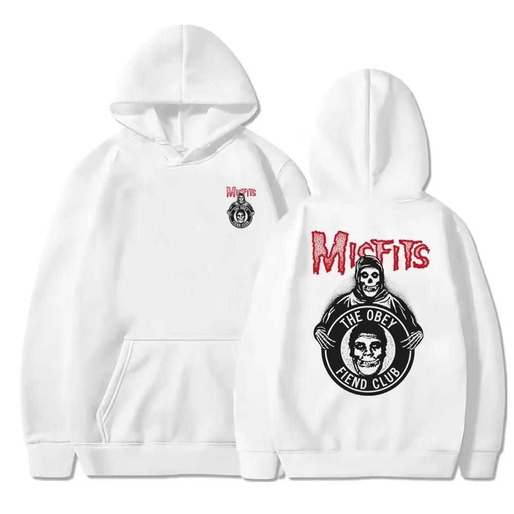 2024 Unisex Thin Cotton Pullover Hoodies Simple Casual Tops New Spring Autumn Clothes The Misfits Print Long Sleeve Hoodies
