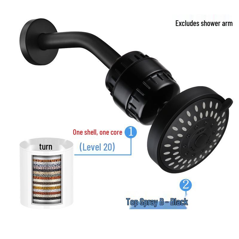

Adjustable Detachable Cross-Border Shower Head Set with Filter for Household Bath Water Purification