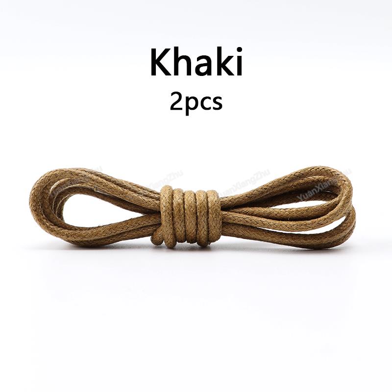 Cotton Waxed Shoelaces Round Oxford Shoe Laces Boots Laces for Shoes Waterproof Leather Shoelace 60/80/100/120/140/180cm 1Pair