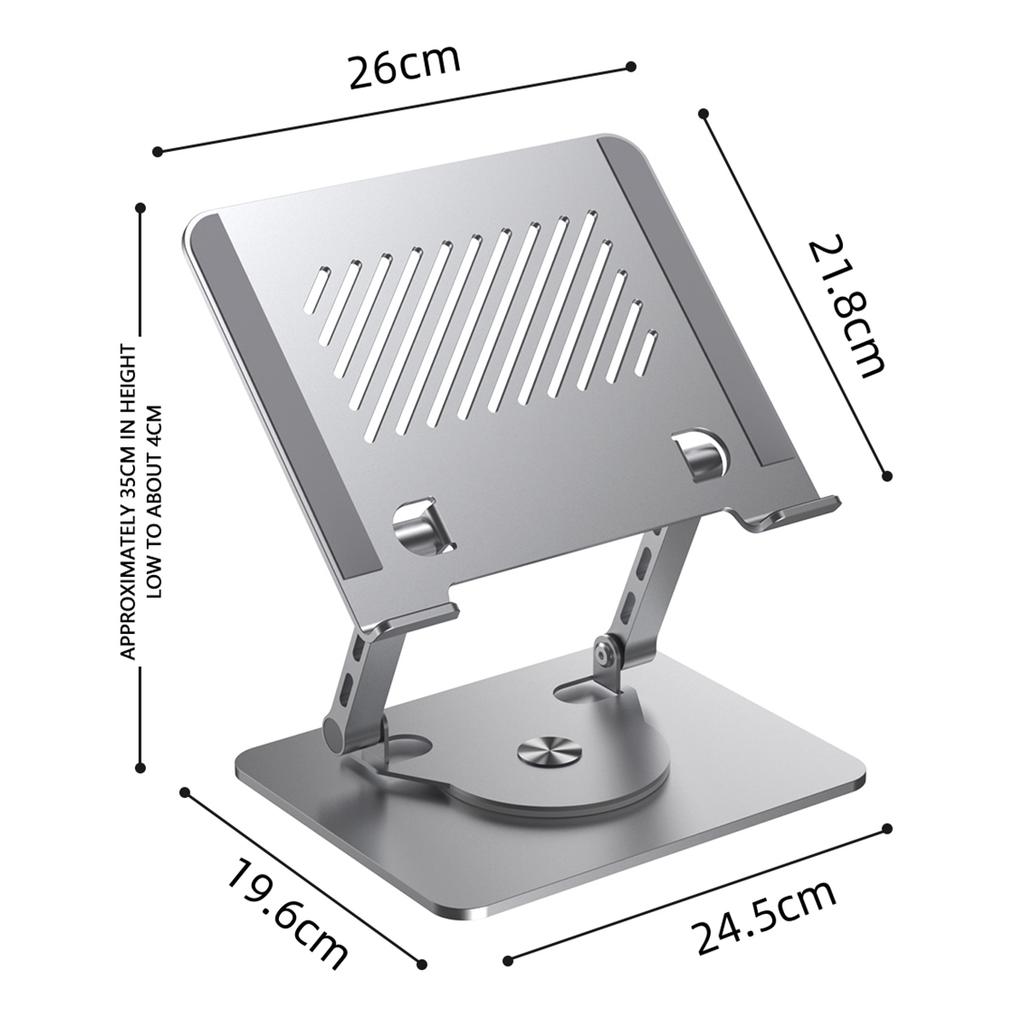 D087L Alloy Steel Desktop Laptop Bracket Heat Dissipation Foldable Rotatable Notebook Stand