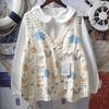 Japanese-style Soft Girl Literary Fresh Floral Knitted Sweater Vest Vintage Button Sleeveless Vest Waistcoat