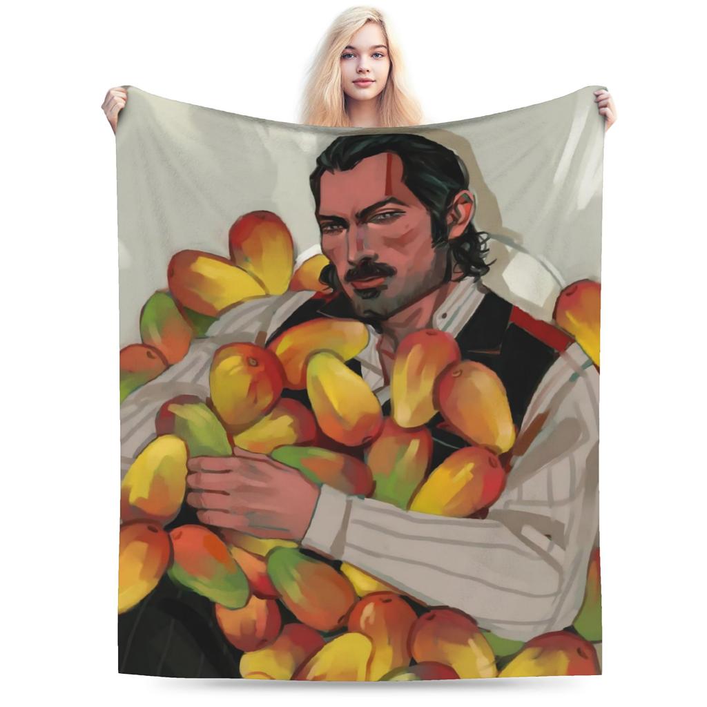 Arthur Morgan Baby Mädchen Gestrickte Decke Flanell RDR2 Spiel Super Warme Überwurfdecke für Draußen Reisen Schlafzimmer Steppdecke