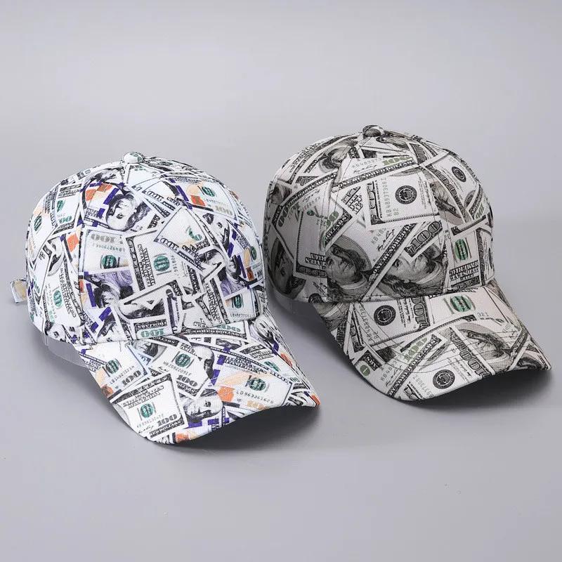 Spring and Summer Polyester Print Casquette Baseball Cap Adjustable Outdoor Snapback Hats for Men and Women 16