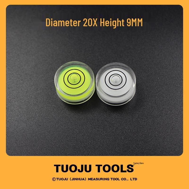 Clear Acrylic Double Ring Bubble Level Instrument, 20mm Round Level Ball