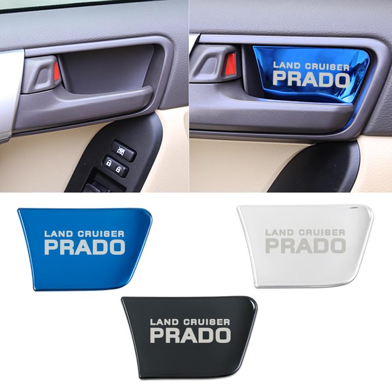 car sticker for Toyota 4 pcs stainless XC46 steel sticker car interior door handle ornament prado land cruiser Accessories