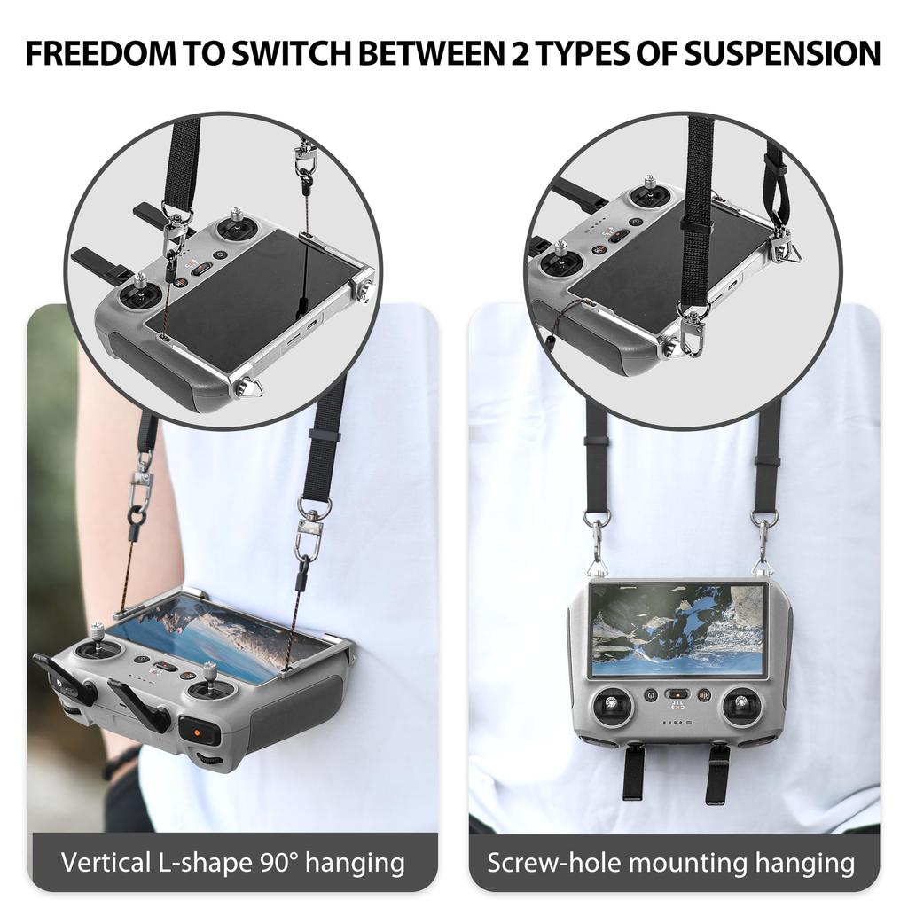 STARTRC RC 2 Strap for DJI Mini 3Air 3SNeoMini 4 Pro, Transmitter Strap, Balance Strap, Drone Remote Control Neck Strap with Upgraded Leather,