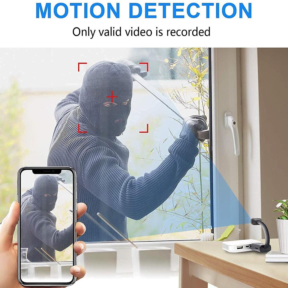 HD 1080P Mini-Kamera Nachtsicht WLAN-Kamera USB AP Hotspot 120° Ultraweitwinkel Bewegungserkennung Videoüberwachung Camcorder
