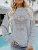 Women's Autumn/Winter Casual Long-sleeve Round Neck 'Gypsy Soul' Sweatshirt Hoodie