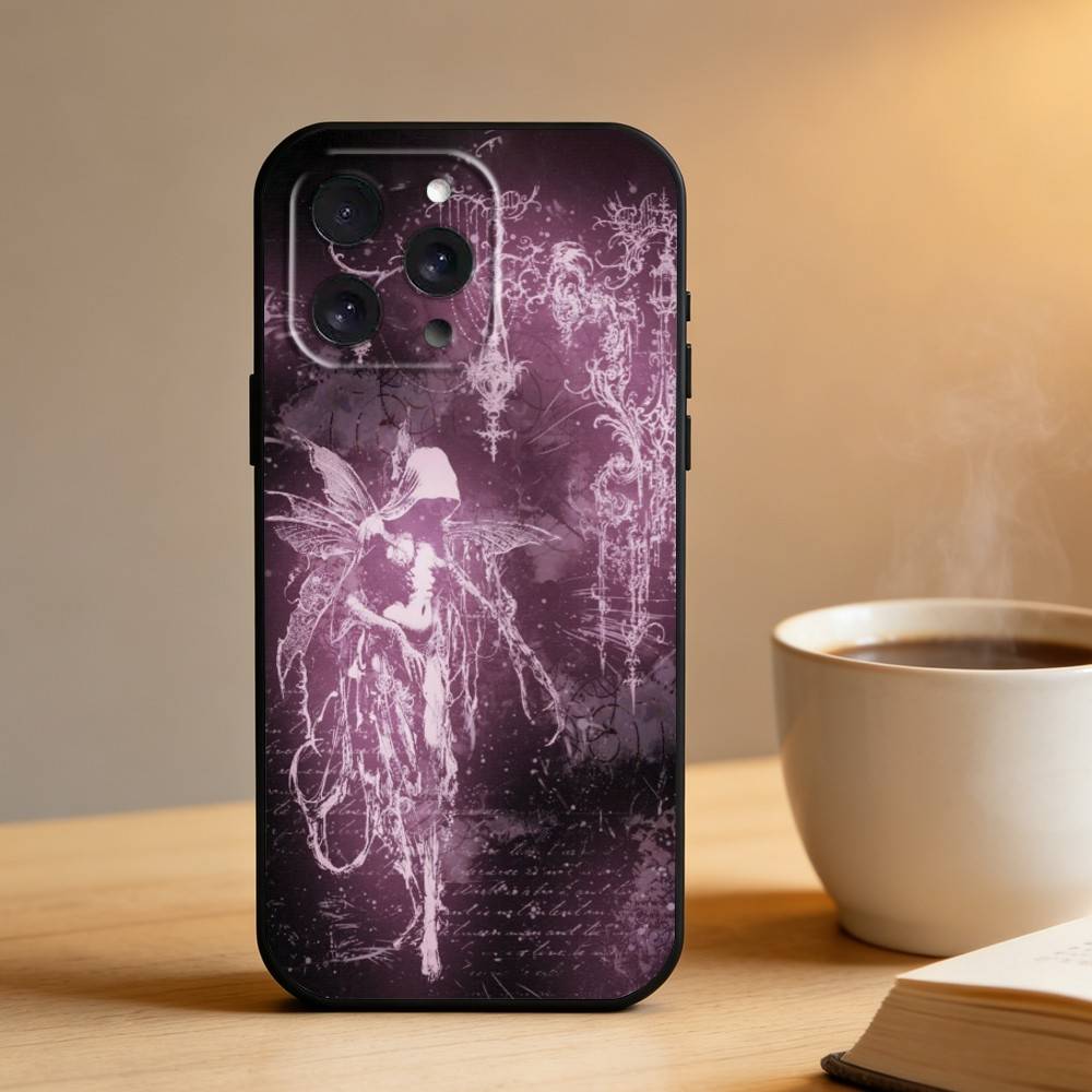 Gothic Coquette Cyber Sigilism  Phone Case For iPhone 16,15,14,13,12,17,Pro Max,Plus Silicone Black Case