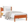Solid Wood Bed Frame without Mattress Wax Brown 75 x 190 cm Pine Wood