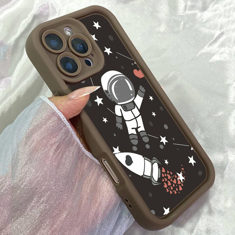 JT53 Astronautas Enamorados Phone for iPhone 17 Pro Max Samsung S26 A17 A07 Xiaomi 15T Redmi Note 14 Pro Plus Soft TPU Case Cover