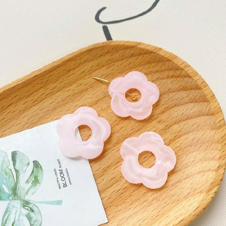 Acrylic Matte Flower Charm Pendants Single Holes Matte Flowers Charm Loose Charm Beads Jewelry Making Accessories