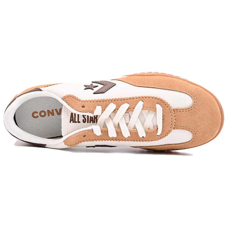 Converse Run Star Trainer Sports Casual Comfortable Versatile Wear-resistant Low-top Casual Shoes Unisex Light Orange and White