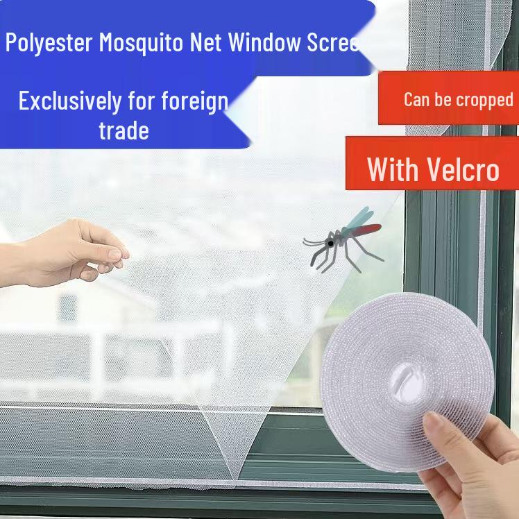 In-Stock DIY Velcro Mosquito Net: Easy Install, Washable, Self-Adhesive, Invisible Window Screen