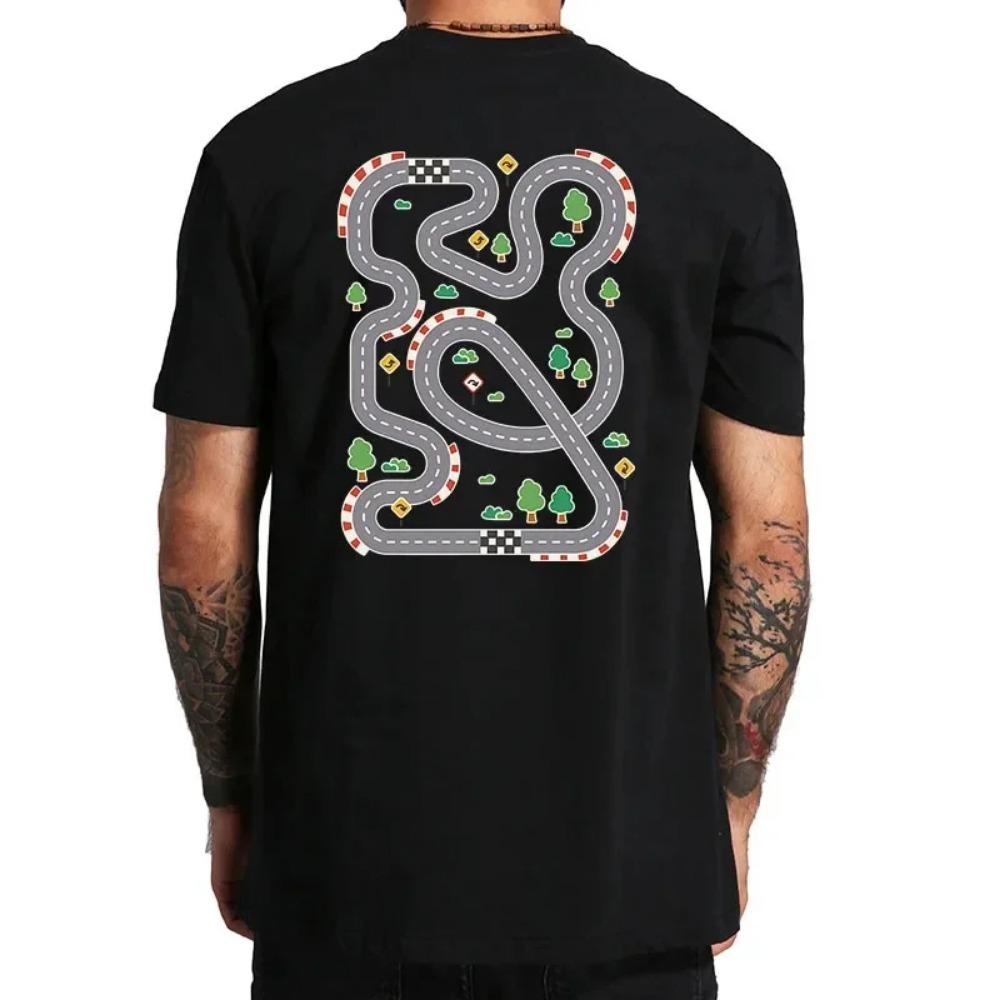 Děti si hrají s autíčky a vláčkem na tátových zádech Tričko Retro hry Dárek pro otce Grafické tričko Topy EU velikost 100% bavlna Unisex Měkké tričko