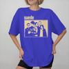 T-shirt Moda Suede band rock per Unisex Cotone Puro Maglietta Manica Corta Top