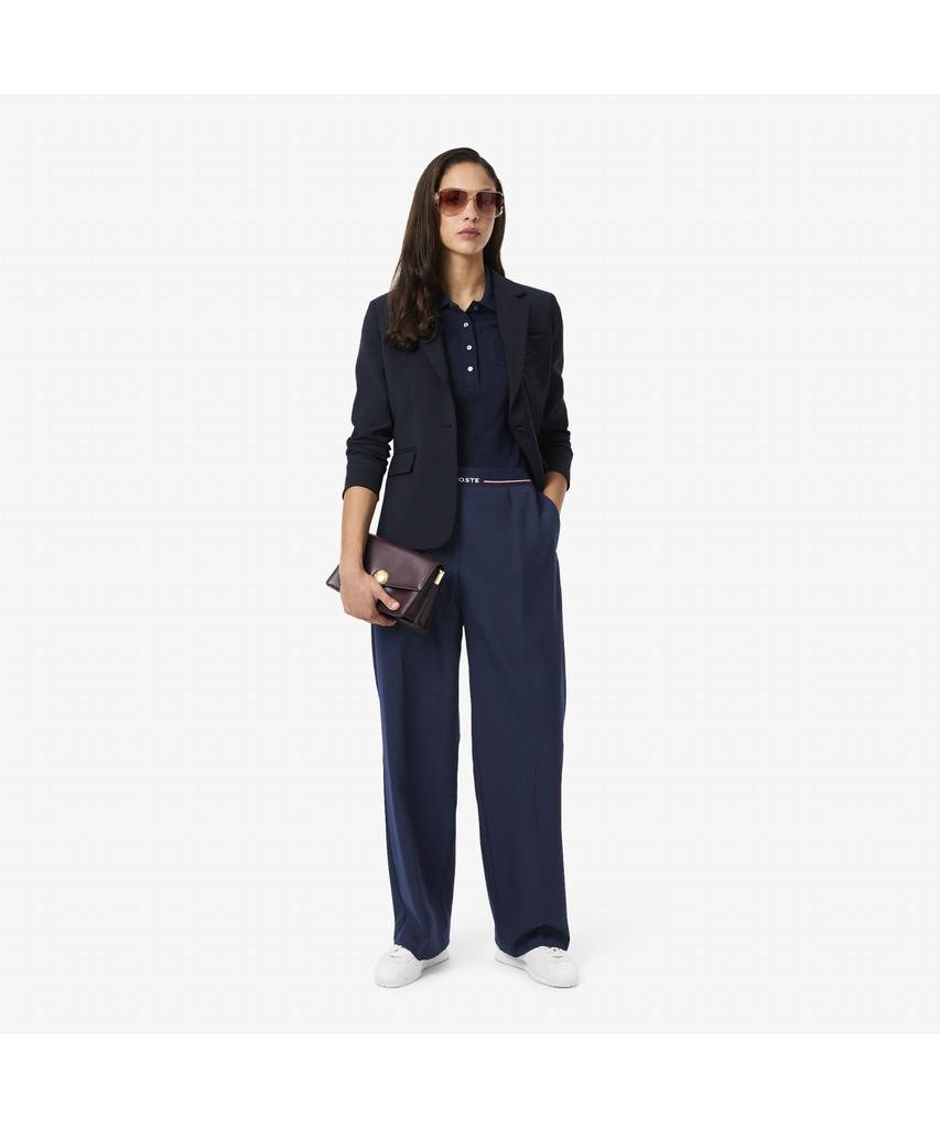 LACOSTE Women'S Logo Elastic Waist Wide Pants Hf8428-55N 166
