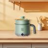 Electric Pot with Steamer Household Noodles for Pasta Dumpling Steak Gray Green