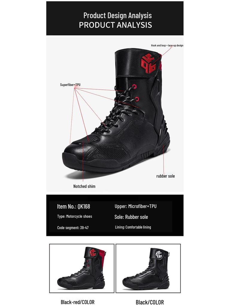 Botas de Motociclismo Unissex - À Prova de Vento, Para Todas as Estações, Sapatos Curtos para Corrida e Touring