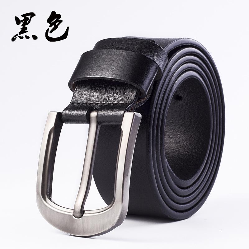 Belt Men'S Casual Pin Buckle Genuine Leather Youth Belt Men'S High Quality Cowhide Belt