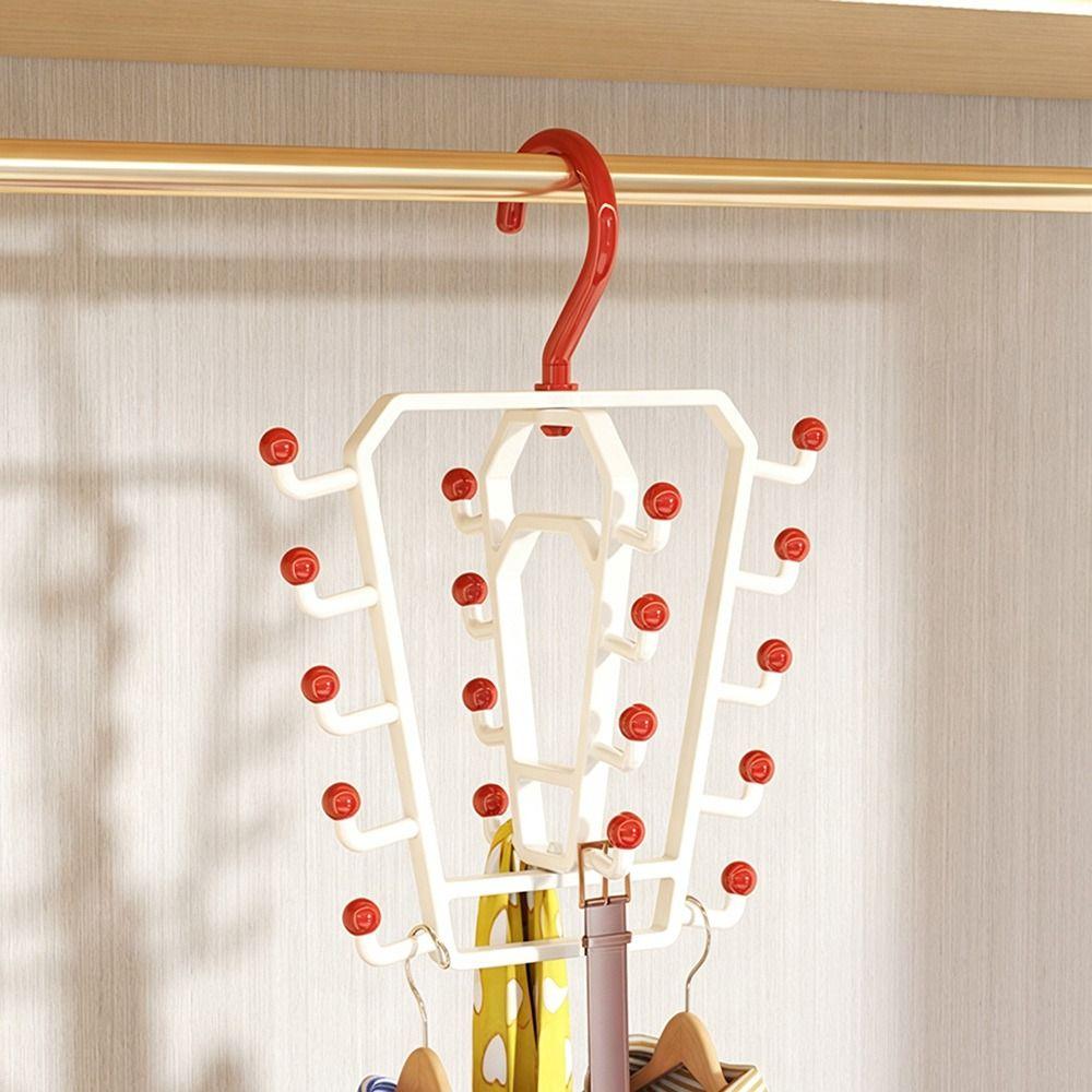 Wall Mounted Double Sided Hanger Space Saving Multi Hook Organizer Portable V Shaped Hanger