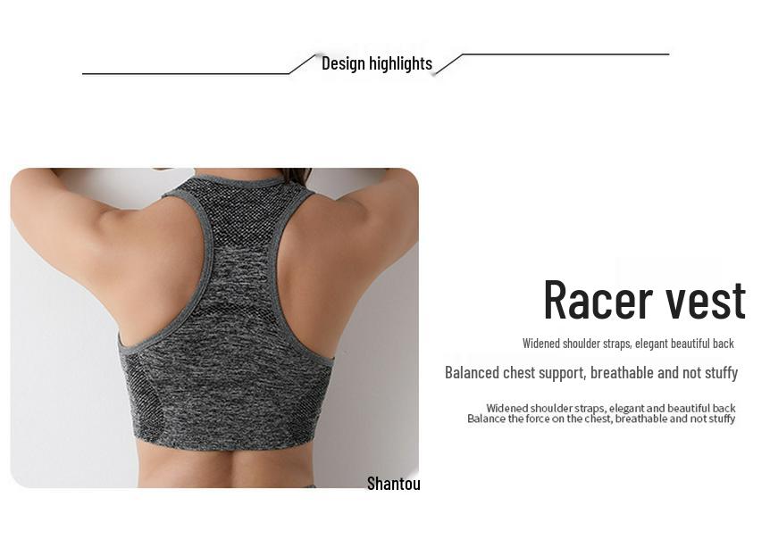 Shockproof Women's Sports Bra: Tight-Fitting Yoga Vest, Quick-Dry Running and Push-Up Fitness Bra