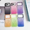 Frosted Gradient Color Magnetic Phone Case For iPhone 18 17 16 15 14 13 Pro Max Plus IMD For Magsafe Shockproof Cover