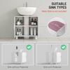 Bathroom Under Sink Cabinet For Basin Without Or With Pedestal High Gloss White