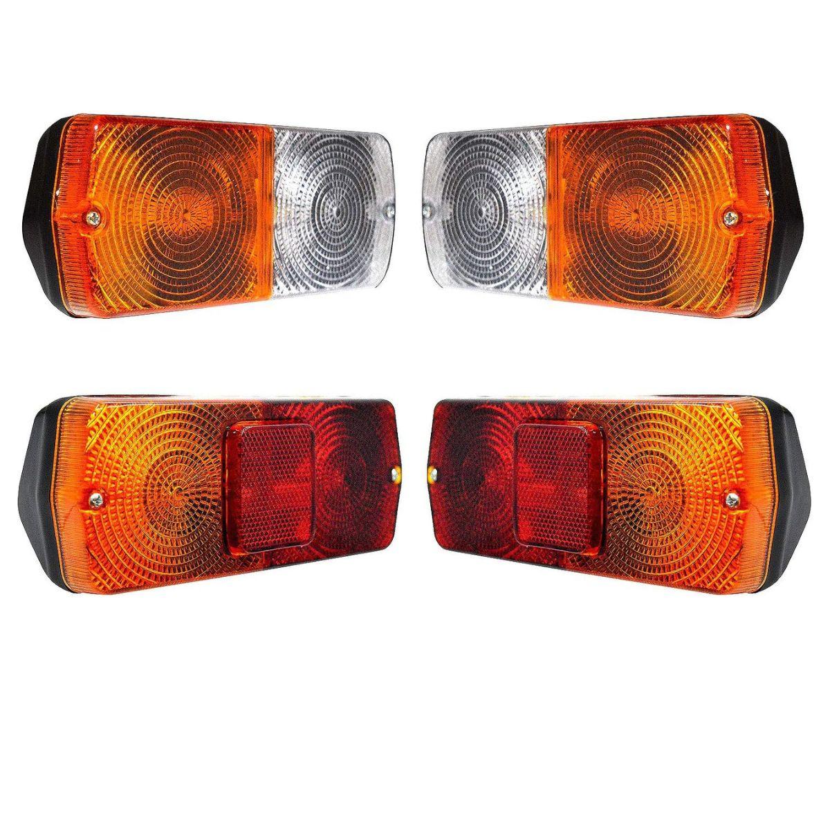 

12V Сверхяркий светодиодный передний и задний комбинированный указатель поворота и габаритный огонь для тракторов Massey Ferguson янтарь/красный