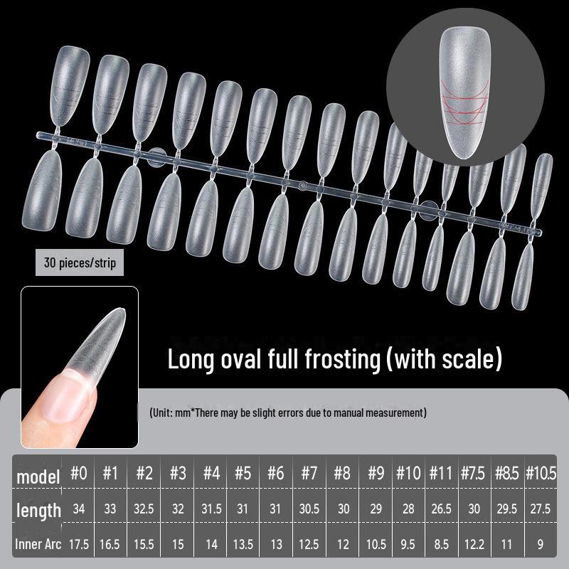 Ultra-Thin Frosted Nail Stickers: Full & Half Styles, Traceless, Extra Long, No Grinding Needed