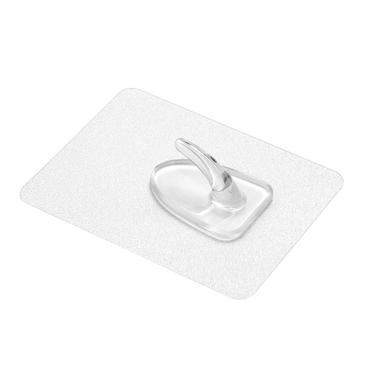 Wall Mounted Reusable Removable Self Adhesive Transparent Adhesive Hook