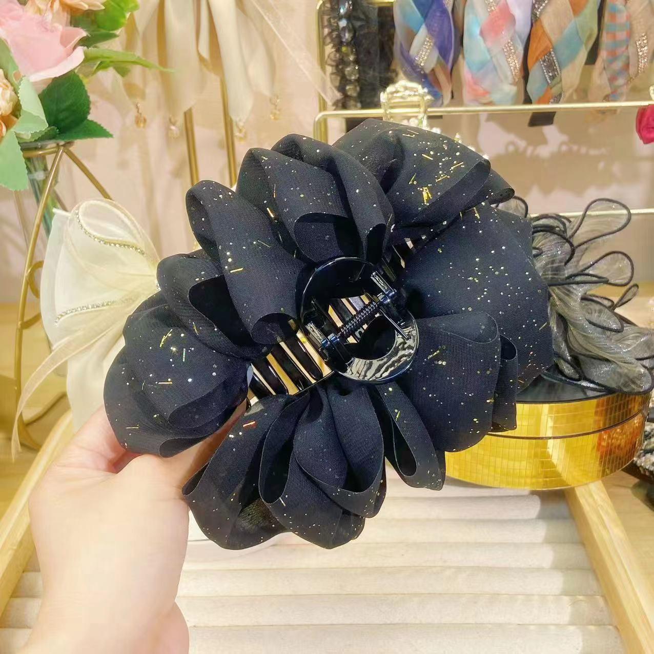 

Silver Thread Double-Sided Volume-Boosting Hairpin Shark Clip for Women