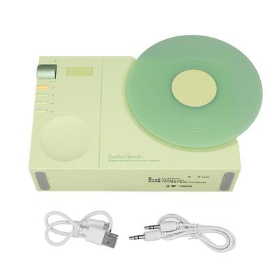 Vintage Vinyl Record Player Style Bluetooth Speaker USB Rechargeable Old Fashioned Portable