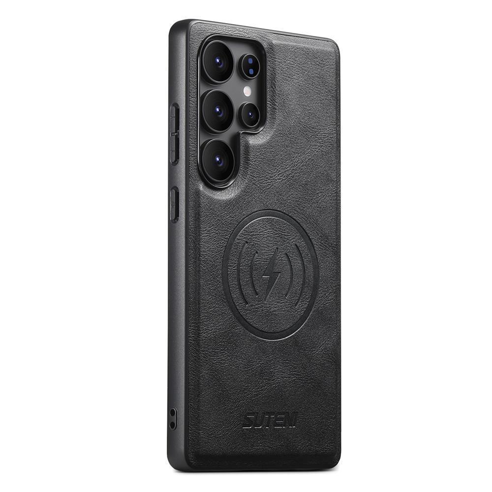 Magsafe Magnetic Suction 2 In 1 Suitable for Samsung S25U Mobile Phone Case Magnetic S24Ultra Flip Leather Case S23Ultr