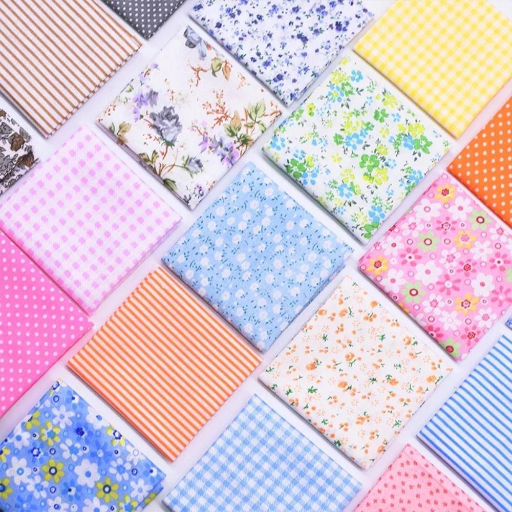 7Pcs/set Pre-Cut Cotton Fabric Stash 50x50cm DIY Sewing Patchwork Cotton Fabric Cotton Fabric Colorful