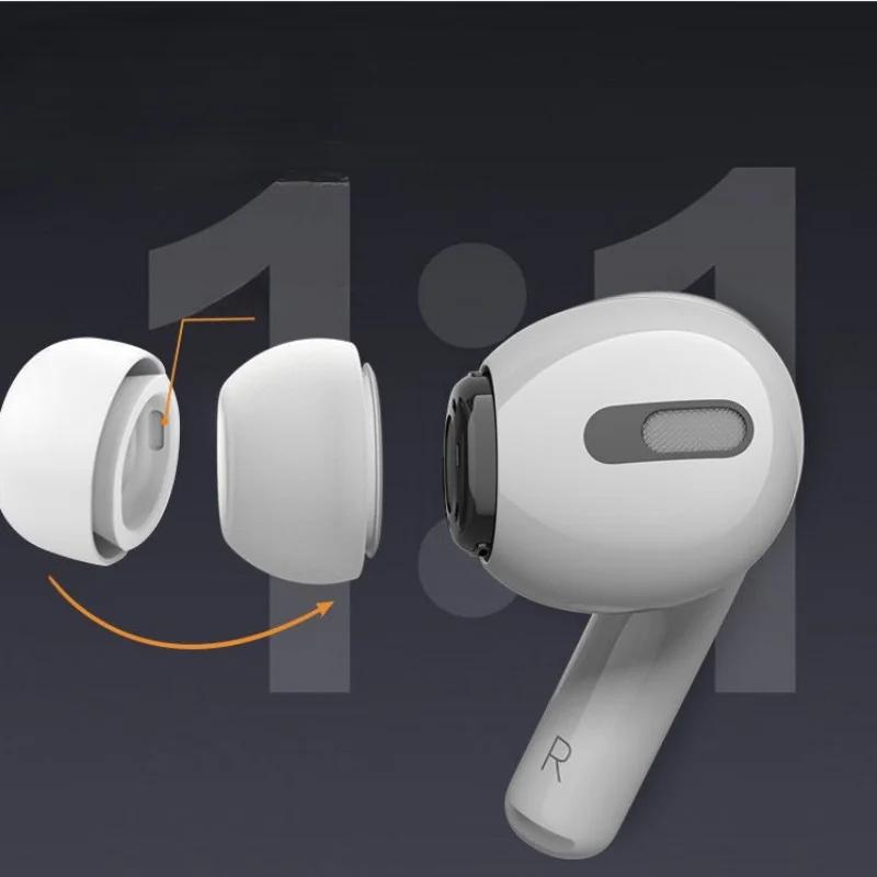1set Memory Foam Ear Pads For Airpods Pro Wireless Bluetooth Earphones Silicone Ear Covers Caps Earphone Earpads Eartips
