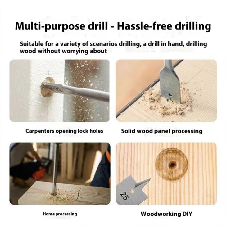 6Pcs Wood Plate Opener Electric Hand Drill Hexagonal Shank Carpenters Bit Woodworking Drill Bit for Screwdriver