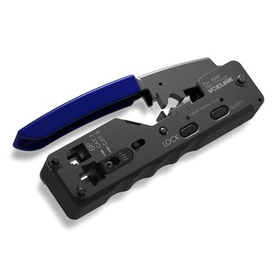 VCELINK GJ671BL RJ45 Sıkma LAN Konnektörü Sıkma Kendin Yap LAN RJ45 için RJ12 Telefon Kabloları ile Uyumlu Alet, Pense, Kablolar, CAT5/CAT6/CAT7