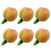 6pcs Artificial Peach Realistic Foam Fruit Simulation Peach Display Photography Props for Kitchen Parties Table Decors