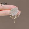 Decorative Bag Pin Women Brooch High-Gloss Rhinestone Inlay Sparkling Rose