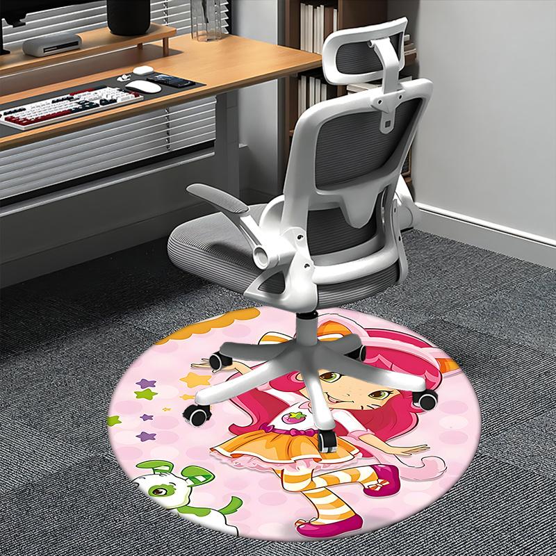 

Strawberry Shortcake Chair Mat - Round Carpet for Home Decor , Sofa Rug , Office Mat , Gift Idea for All Rooms0345b 80cm by 80cm