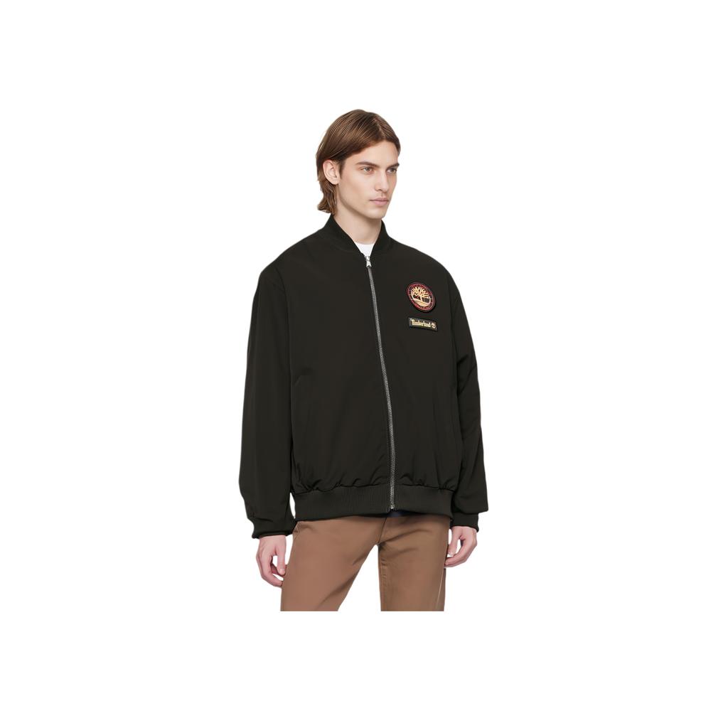 Timberland Jaqueta Bomber Insígnia Ano Novo Lunar Jaqueta Unissex Preta A5PWJ-001