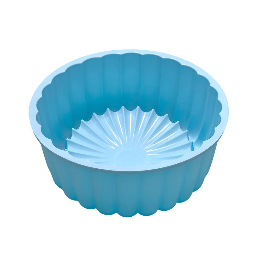1PC Silicone Cake Pan Round Air Fryer Oven Baking Pan Mold, High Temperature Resistant Bread Toast Cake Mould