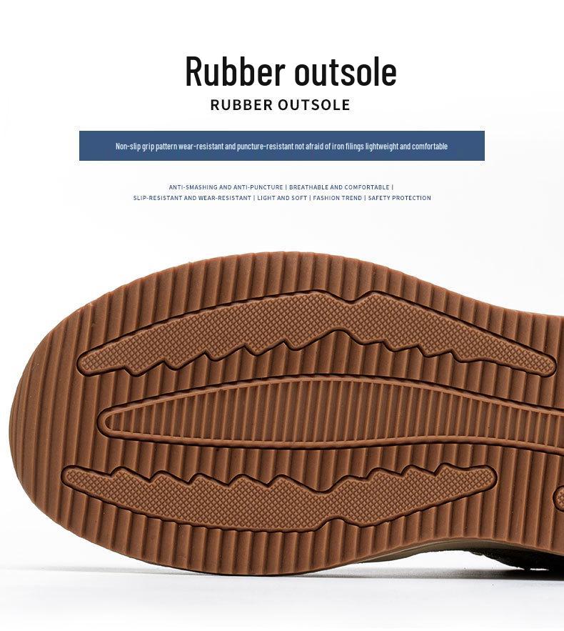 Unisex Non-slip Safety Shoes, Anti-smash, Anti-puncture, Wear-resistant, Plastic Toe Cap for Construction and Industrial Use.