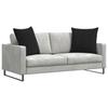 Sofa Cushions 2 pcs Black 60 x 60 cm Cord Fabric