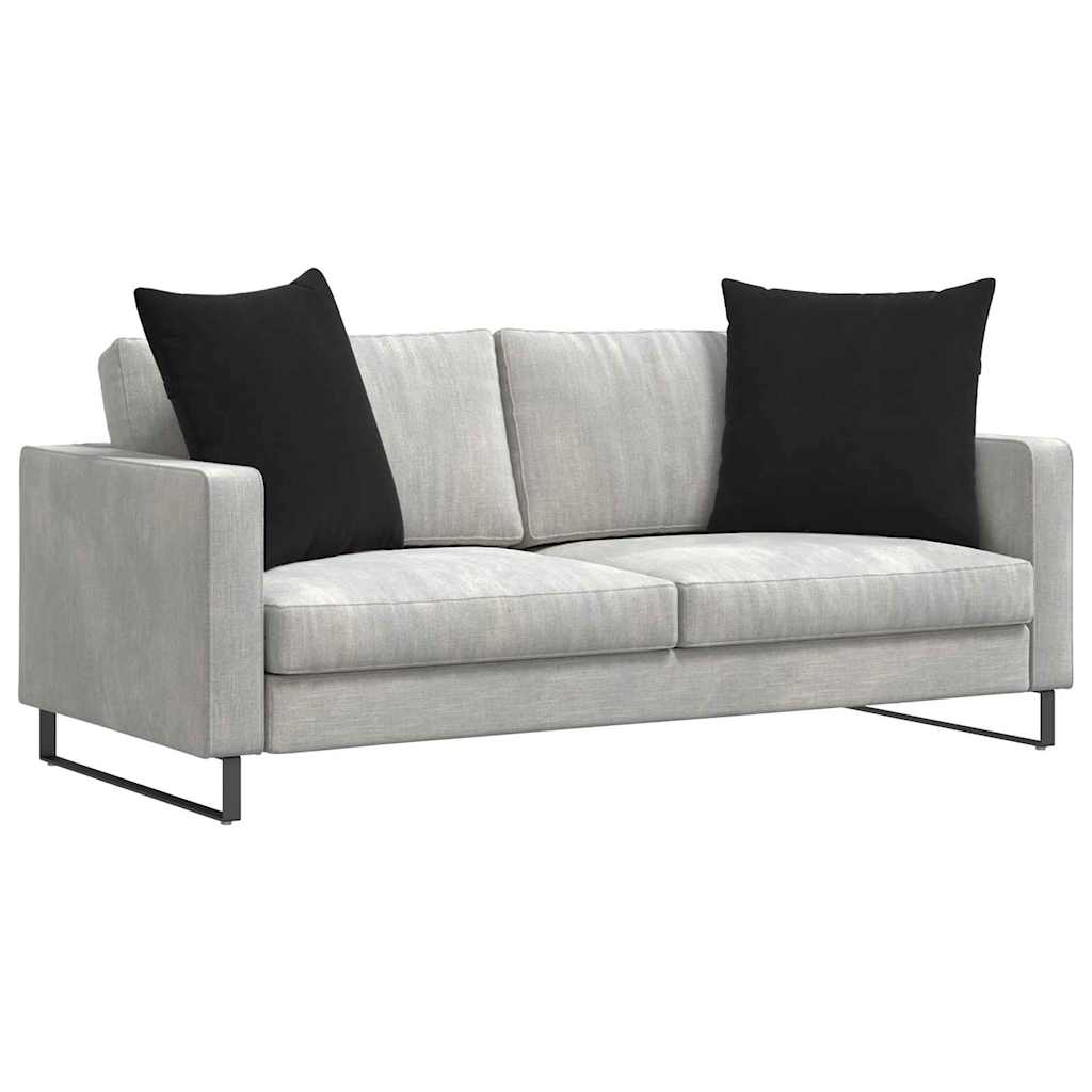 Sofa Cushions 2 pcs Black 60 x 60 cm Cord Fabric