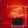 Creative tractor, large truck, 3D night light as a gift for car fans, touch rainbow color decoration, room atmosphere